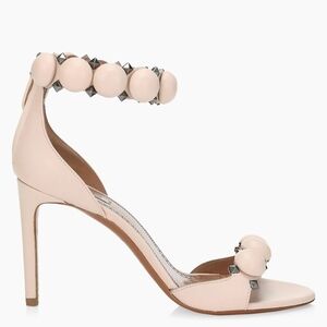 Alaïa Bombe 90 Ankle-Strap Studded Leather Sandals Size 37.5
